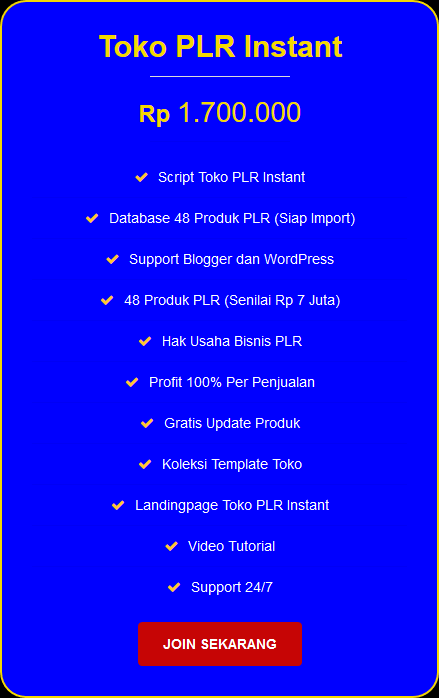 beli Toko PLR Instant