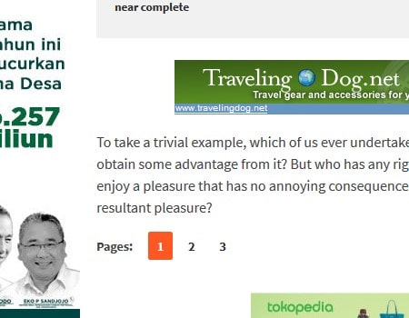 Tampilan navigasi bloggingpro